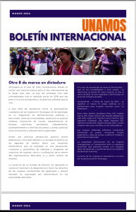 Unamos. Boletín Internacional. Marzo 2024
